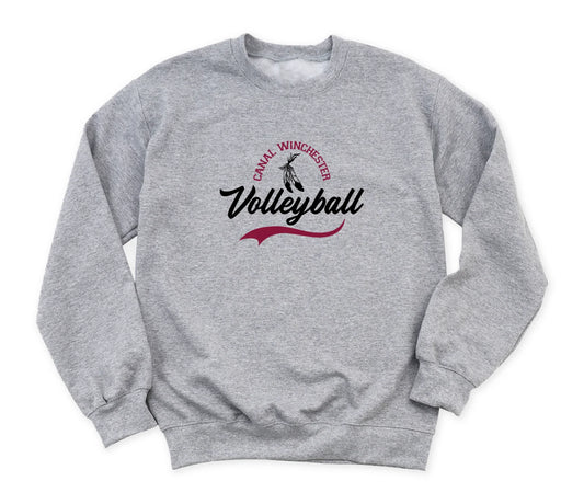 "Canal Winchester Volleyball" Script Youth Unisex Heavy Blend Crew - Varsity92