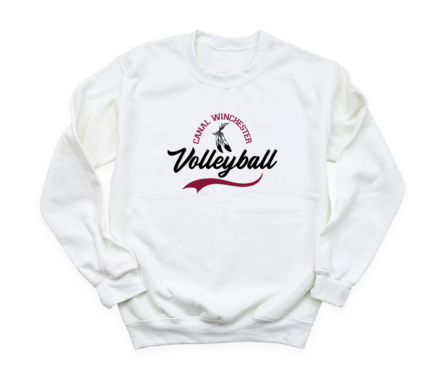 "Canal Winchester Volleyball" Script Youth Unisex Heavy Blend Crew