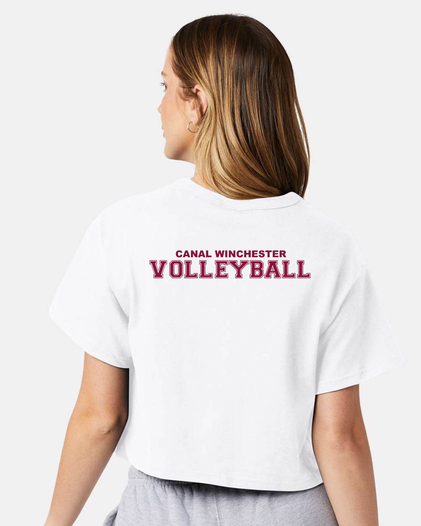 "Canal Winchester Volleyball" Champion Boxy Fit Crop Tee