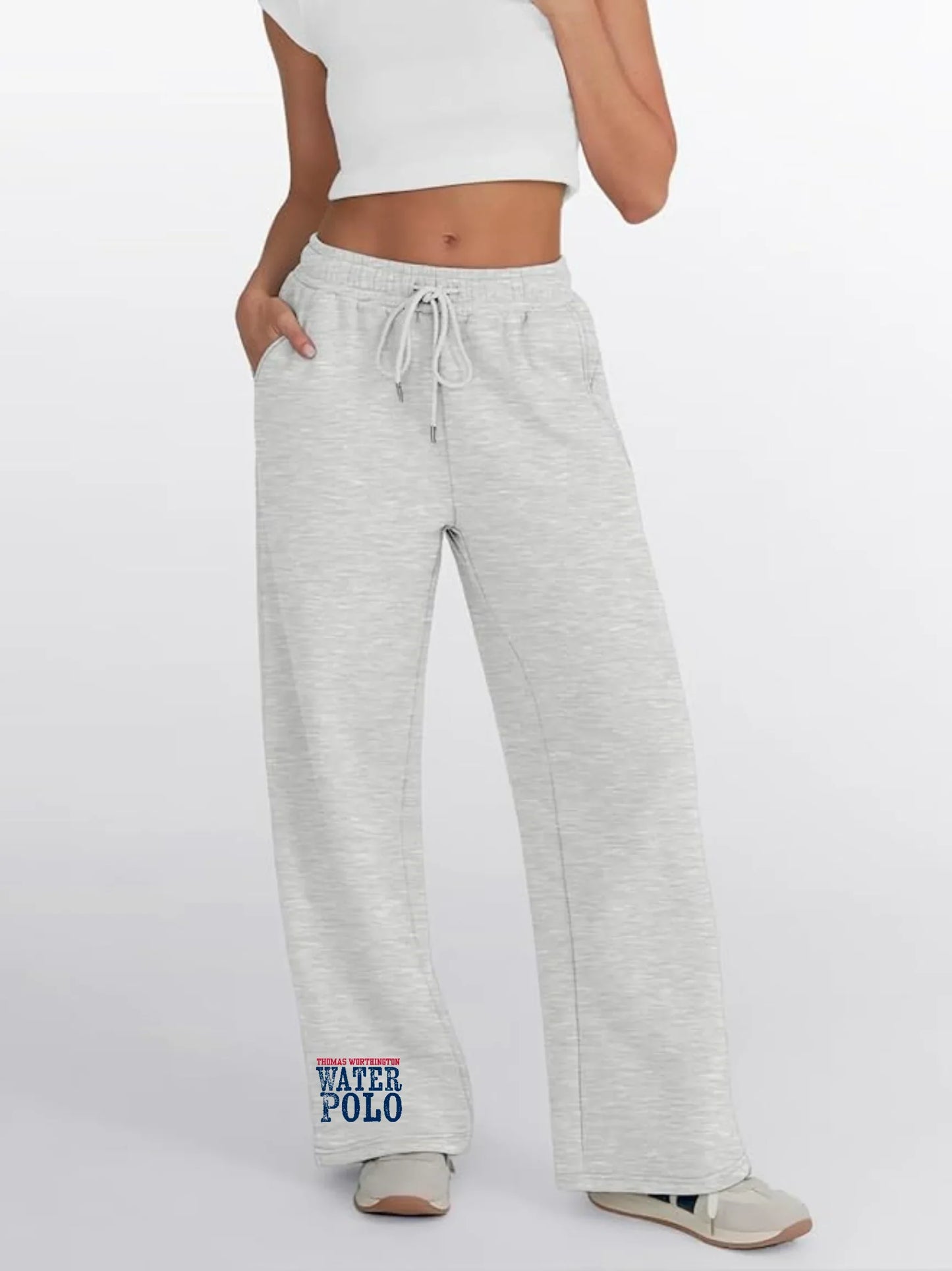 "Thomas Worthington Water Polo" Fleece Wide-Leg Women’s Sweatpants - Varsity92