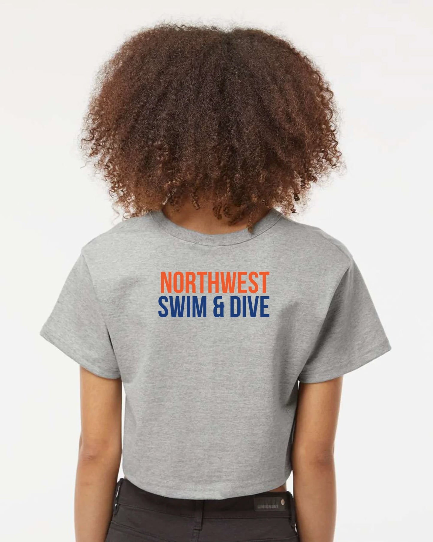 Northwest Swim "Shark Logo" Champion Boxy Fit Crop Tee - Varsity92