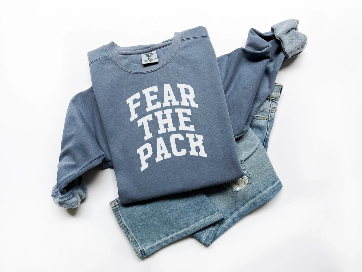 "Fear The Pack" Comfort Colors Unisex Vintage Sweatshirt - Varsity92