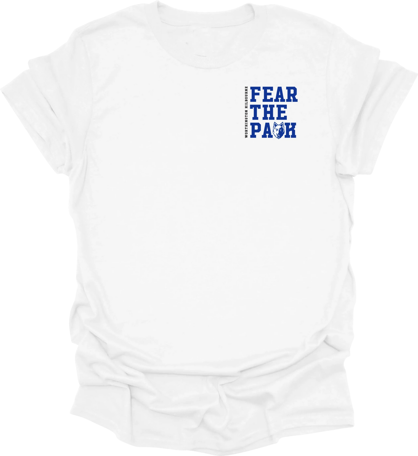 Women's "Worthington Kilbourne Fear the Pack" Gildan Softstyle Tee - Varsity92