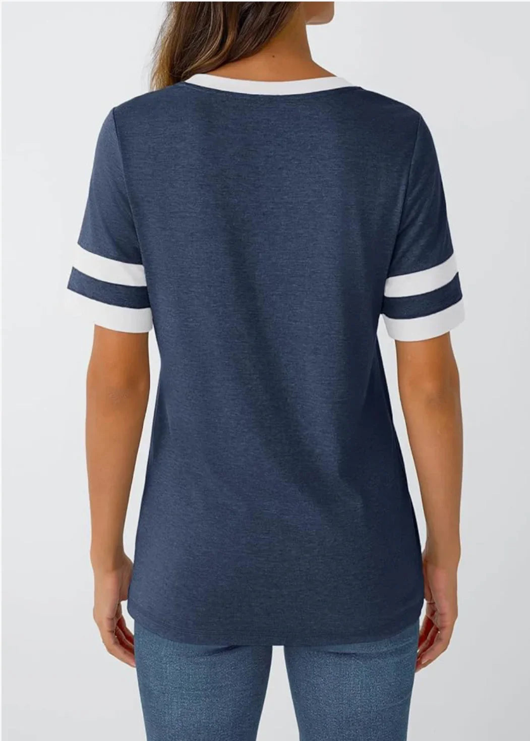 “TW Football” Script Women’s V Neck Tee - Varsity92