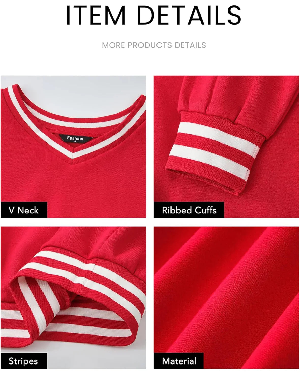 “Cards Football” Women's Striped VNeck Sweatshirt - Varsity92