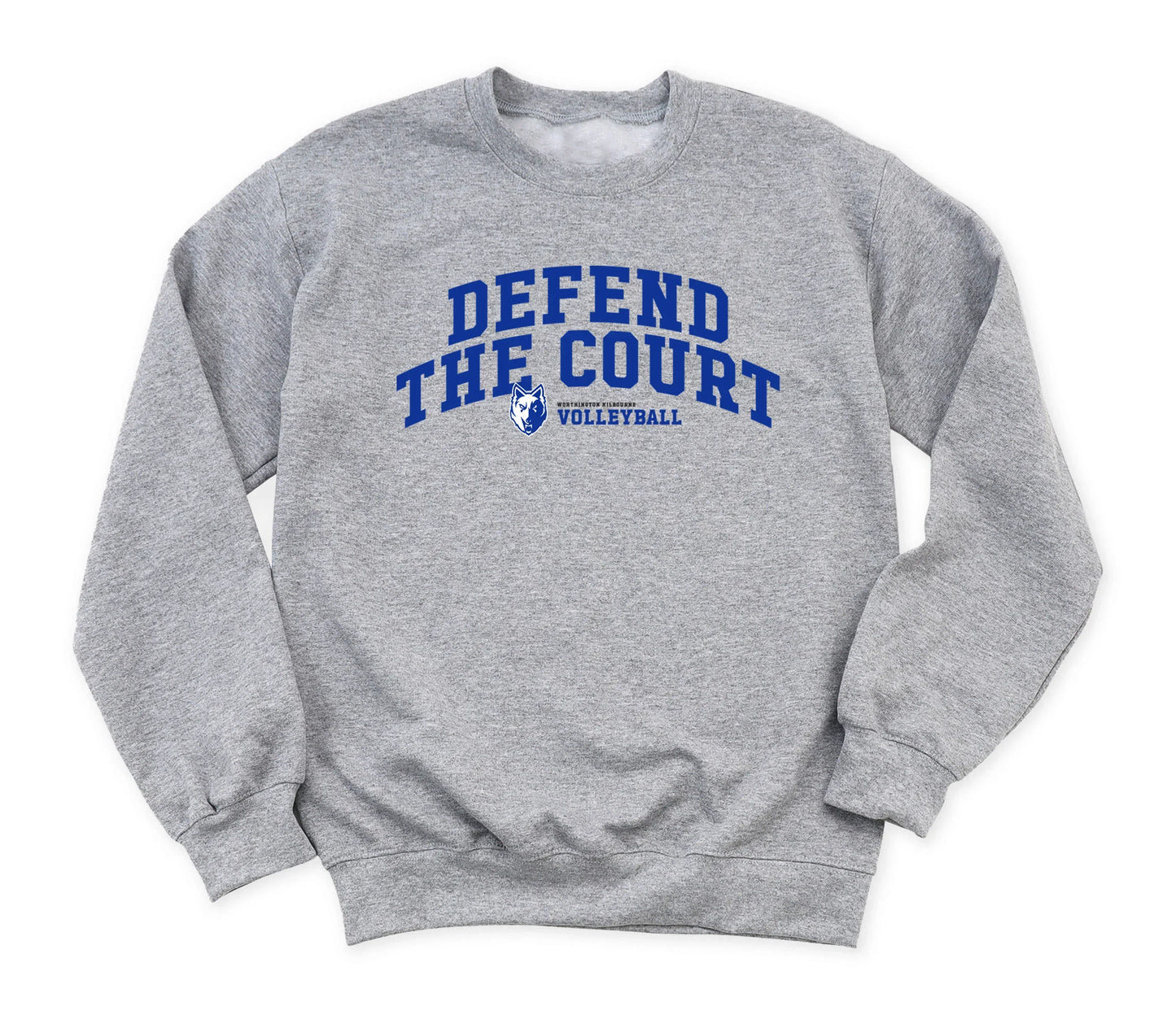 Men's Worthington Kilbourne "Defend The Court" Gildan Heavy Blend Crew Sweatshirt - Varsity92