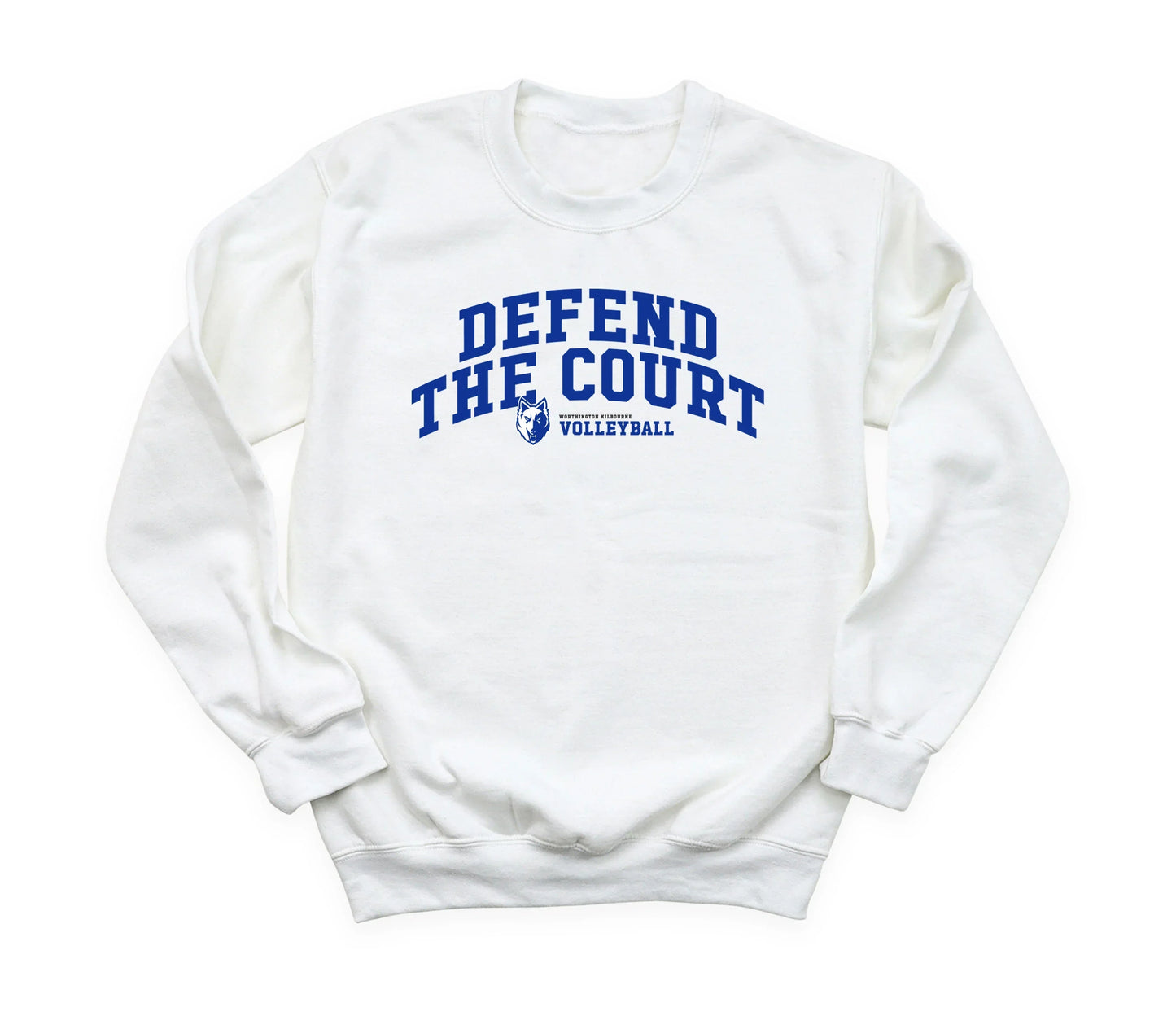 Men's Worthington Kilbourne "Defend The Court" Gildan Heavy Blend Crew Sweatshirt - Varsity92