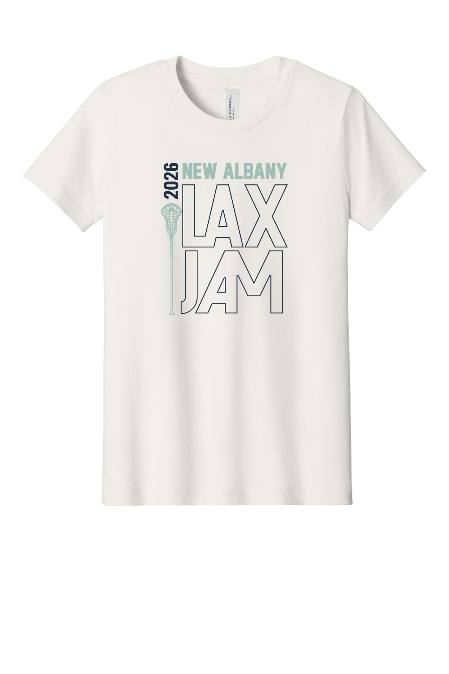 "New Albany Lax Jam 2026" Super Soft Vintage White Tee (Youth & Adult Sizes)