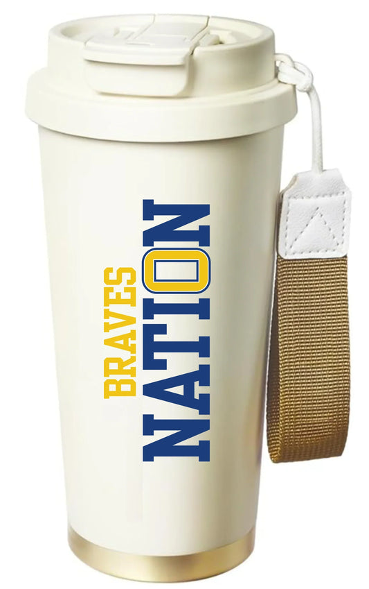 "Braves Nation" 16oz Stainless Steel Tumbler - Varsity92