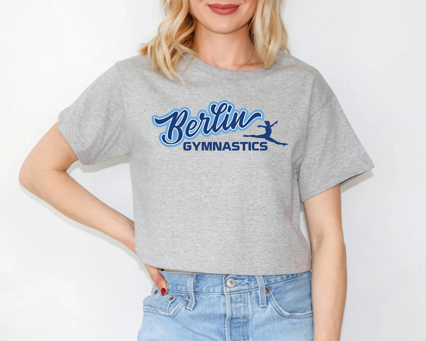 "Berlin Gymnastics" Champion Boxy Fit Crop Tee - Varsity92