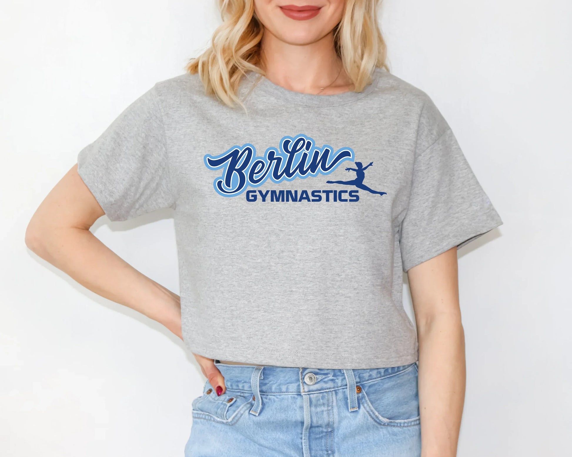 "Berlin Gymnastics" Champion Boxy Fit Crop Tee - Varsity92