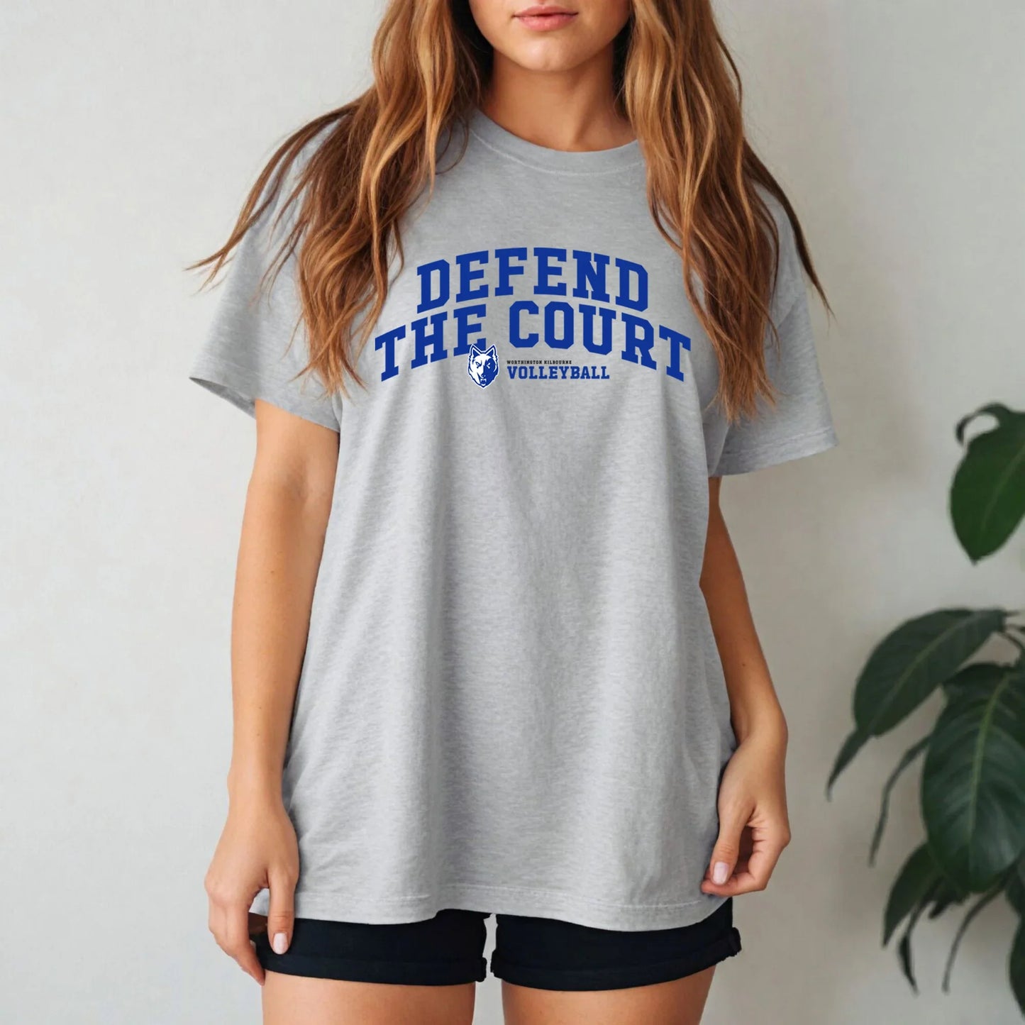 Women's Worthington Kilbourne "Defend The Court" Gildan Softstyle Tee - Varsity92