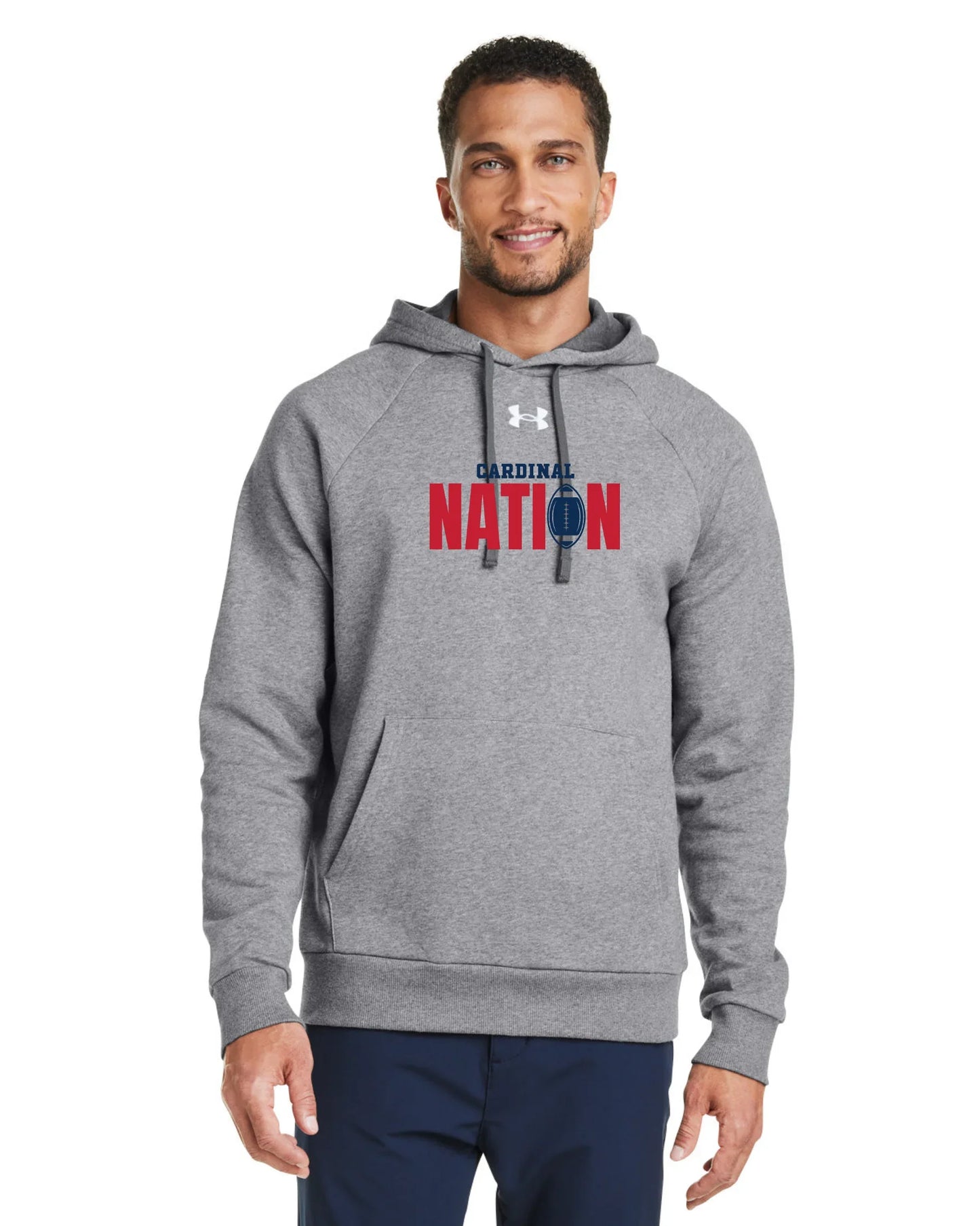 “Cardinal Nation Football” Under Armour Men's Rival Fleece Hoodie Sweatshirt - Varsity92