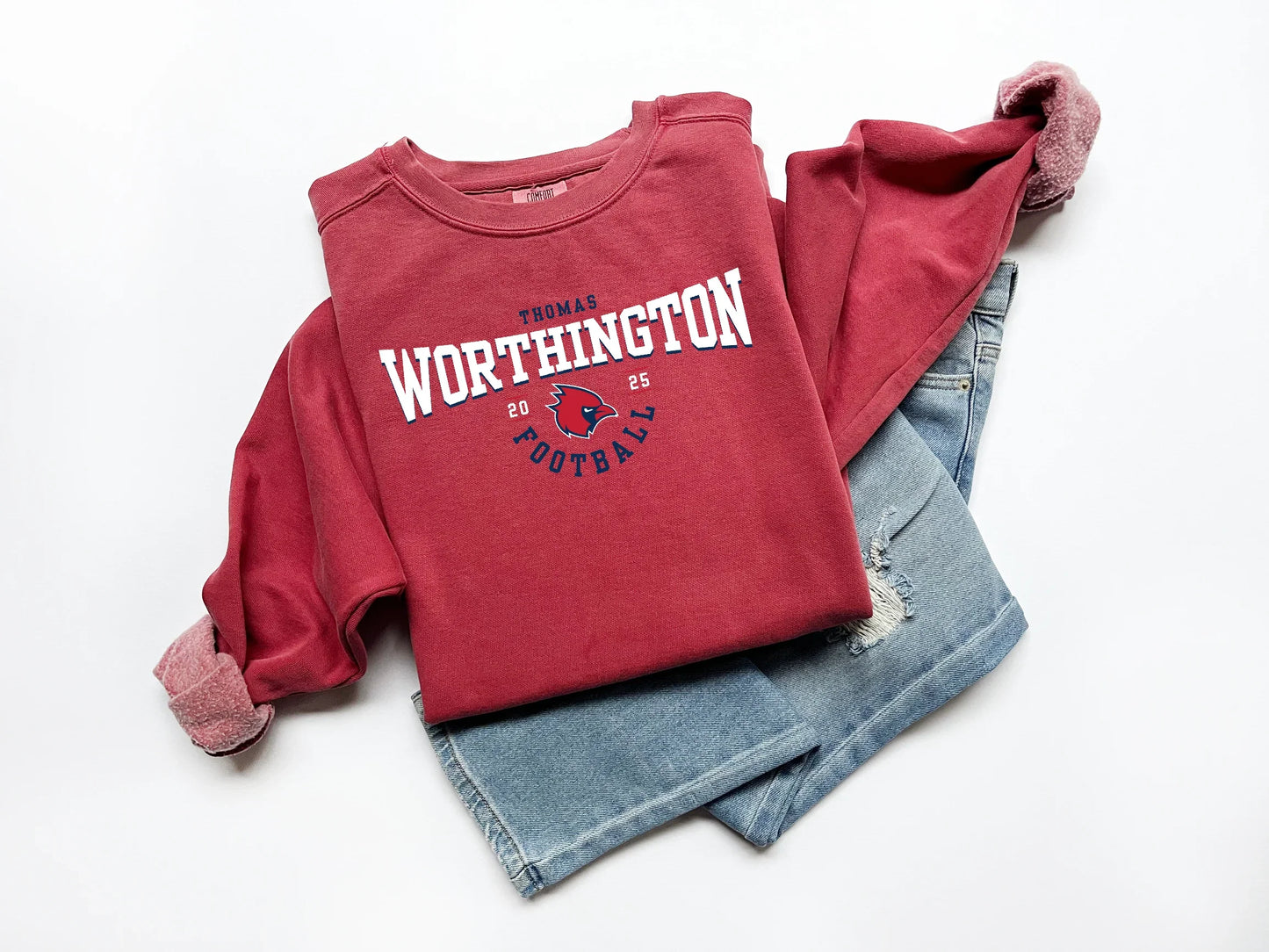 “TW Football Arch” Comfort Colors Vintage Sweatshirt