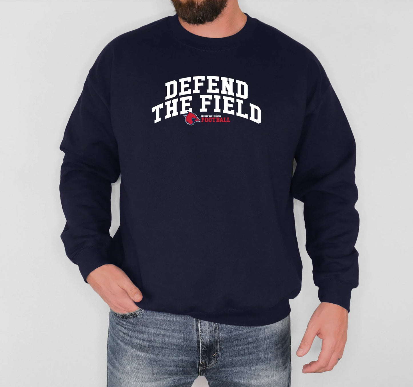 “Defend The Field TW Football” Unisex Crew Sweatshirt - Varsity92