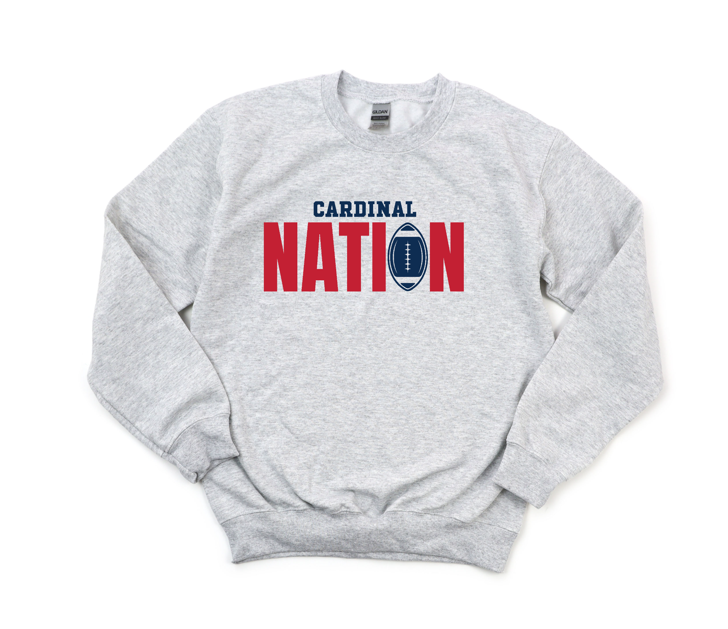 “Cardinal Nation Football” Crew Sweatshirt