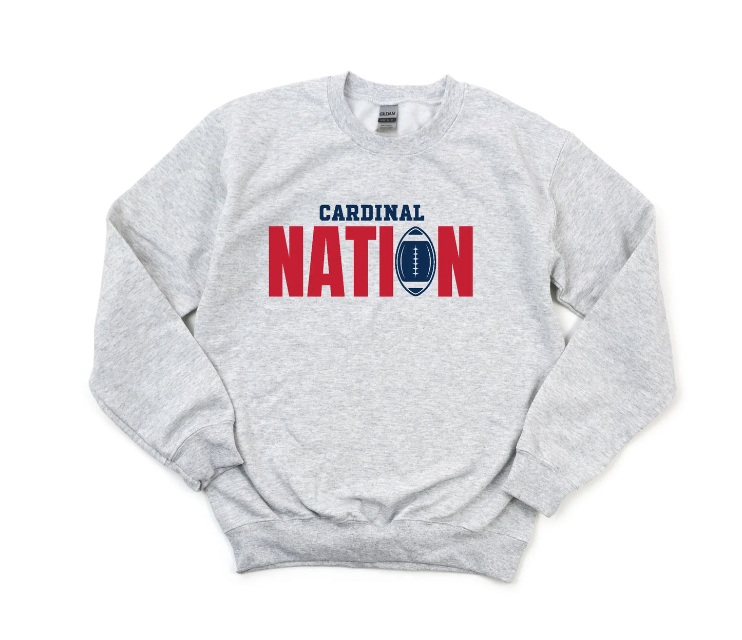 “Cardinal Nation Football” Crew Sweatshirt - Varsity92