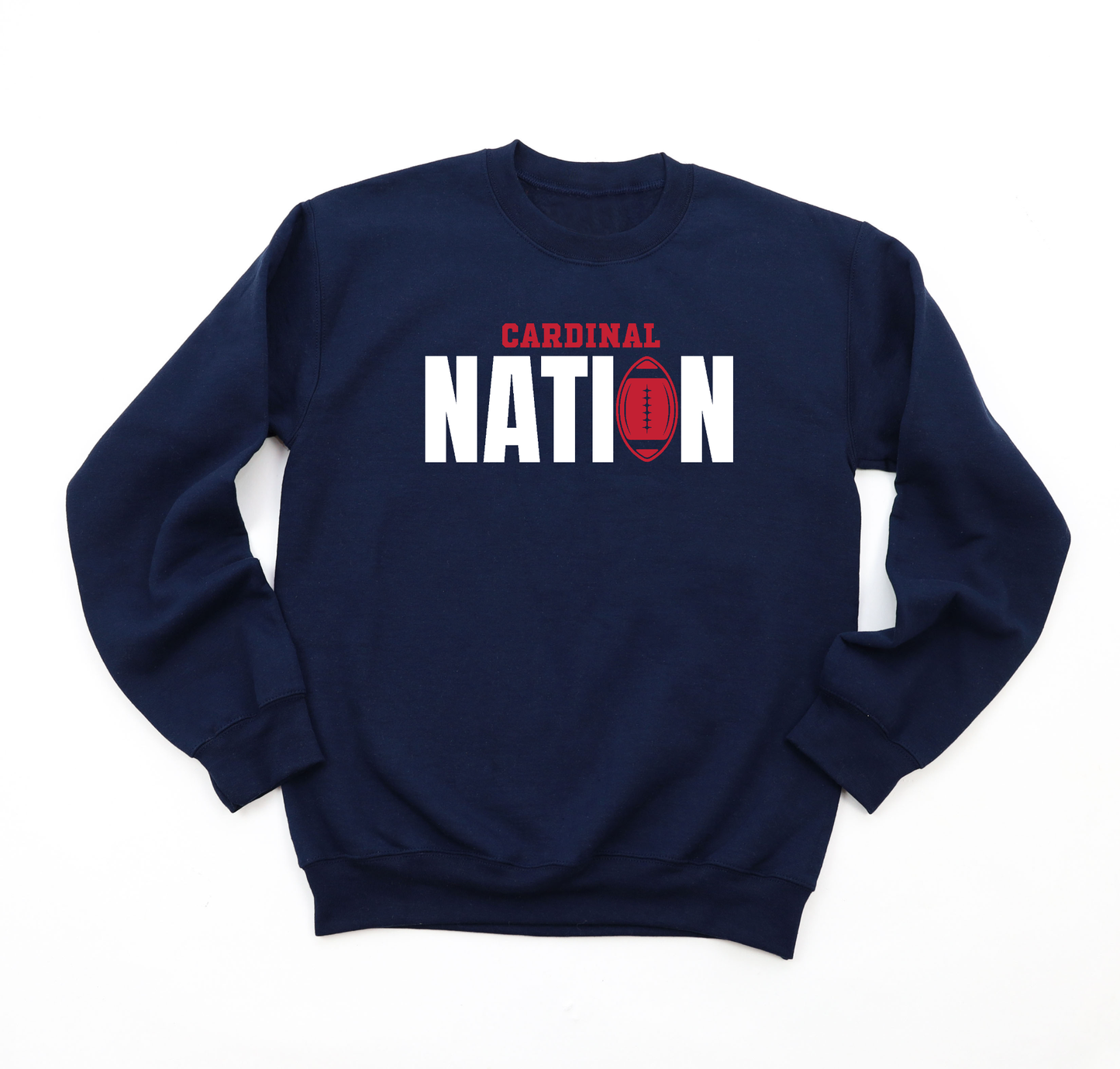 “Cardinal Nation Football” Crew Sweatshirt
