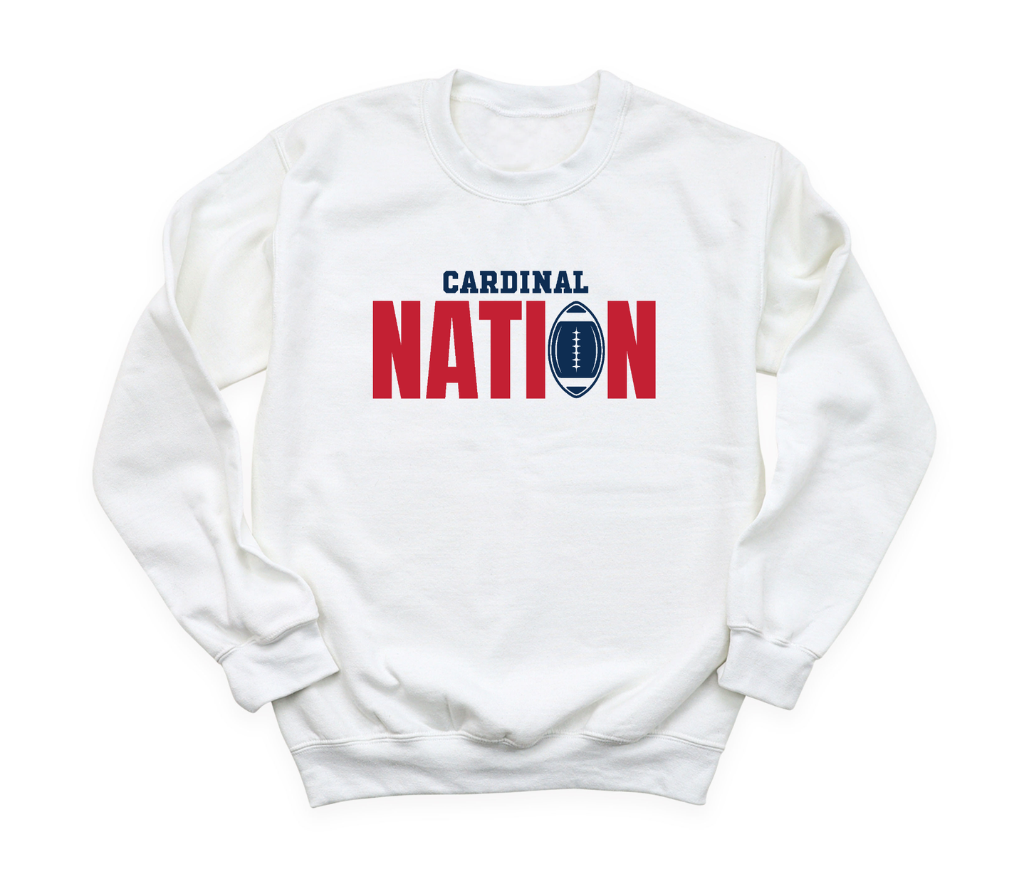 “Cardinal Nation Football” Crew Sweatshirt