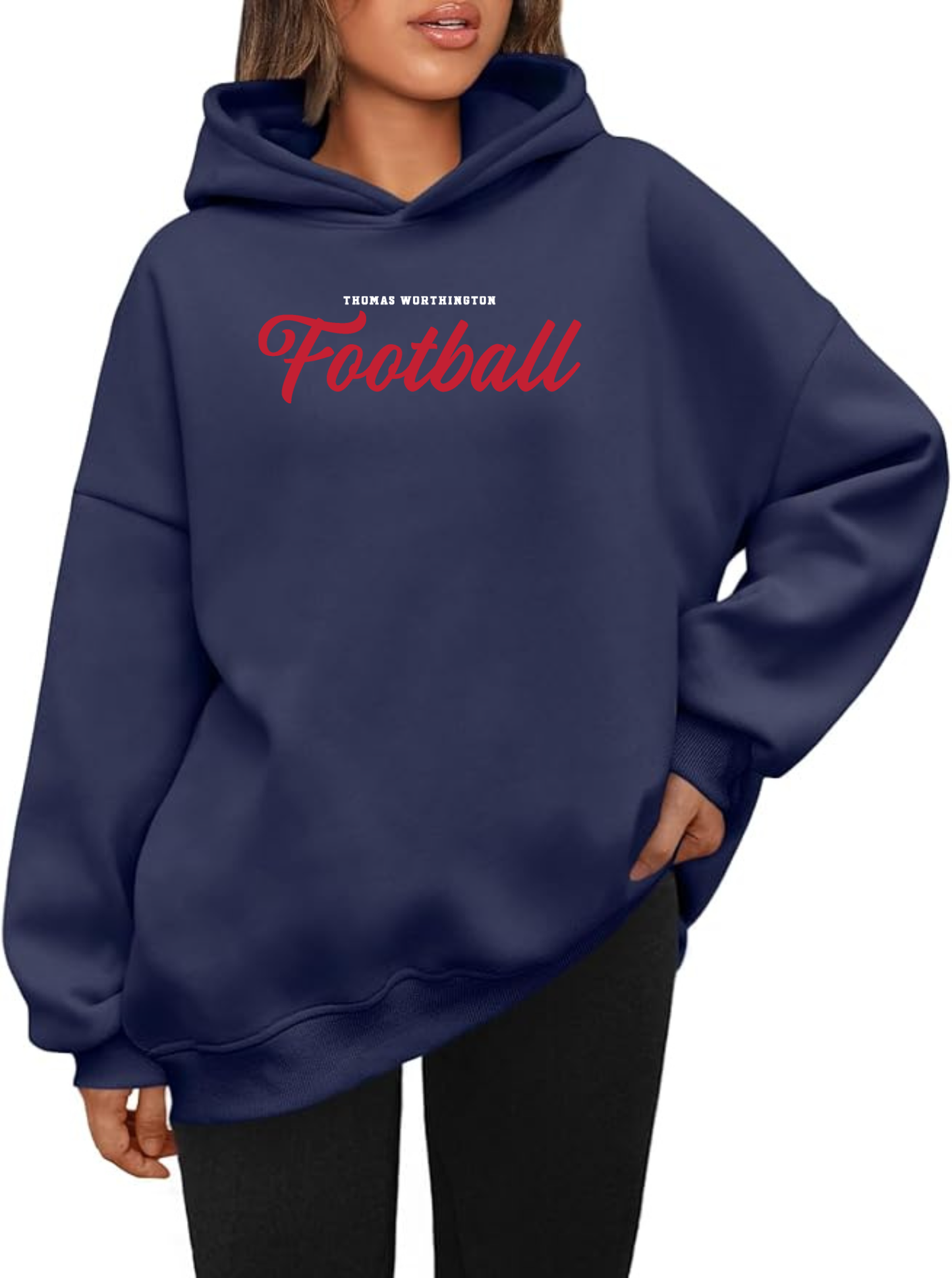 “TW Football with Go Cards Hood” Women’s So Soft Oversized Hoodie