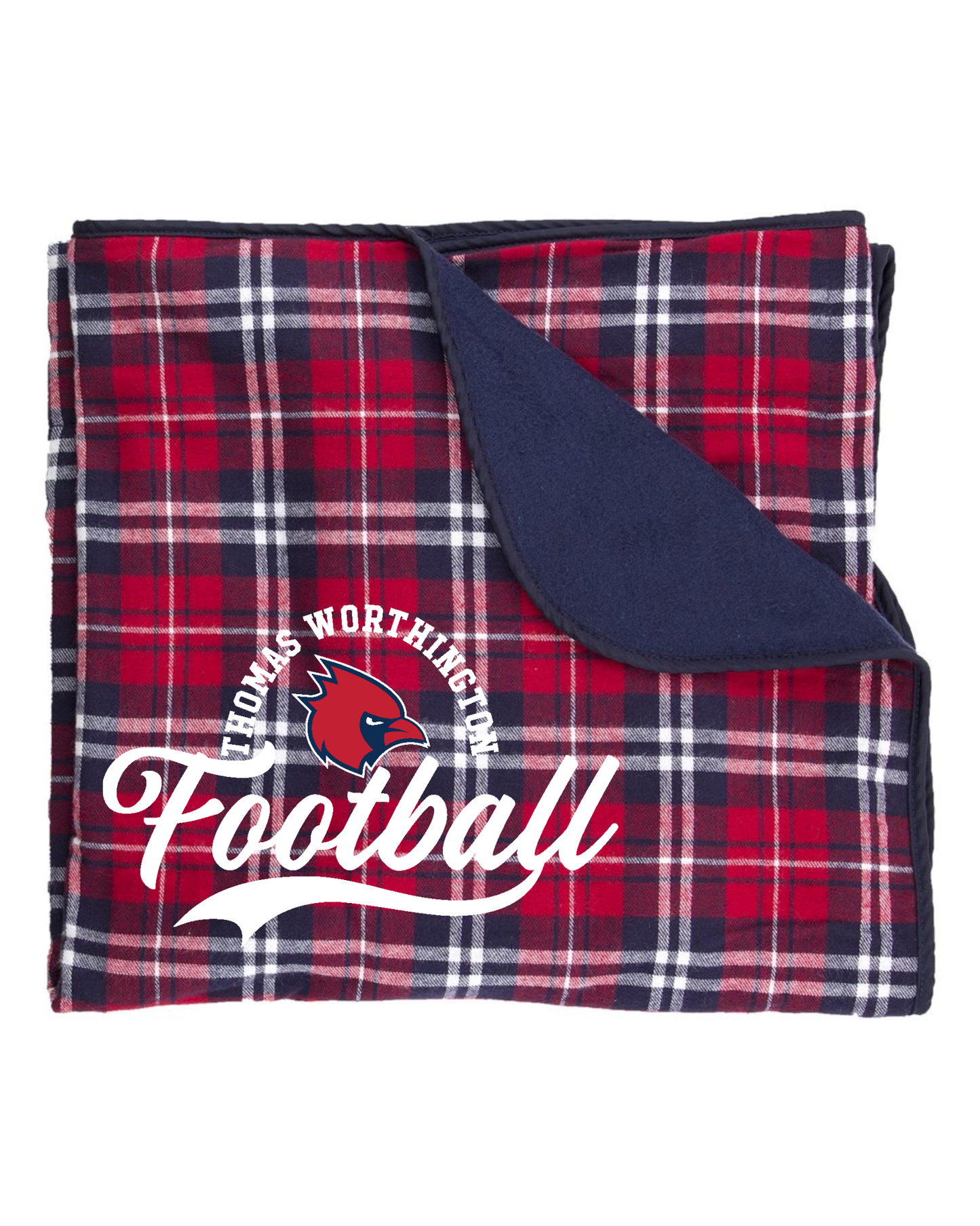 “TW Football” Boxercraft Flannel and Fleece Blanket