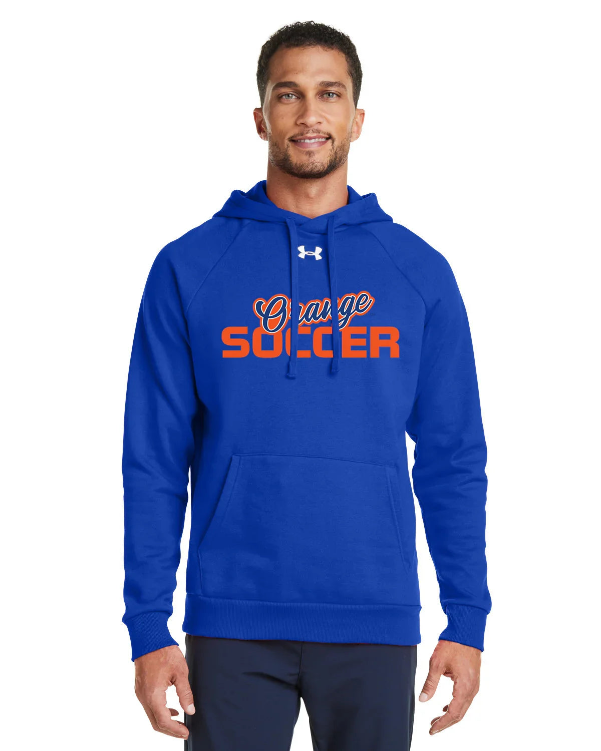 "Orange Soccer" Under Armour Men's Rival Fleece Hoodie - Varsity92