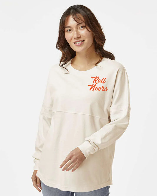 Women's "Roll Neers" Boxercraft Relaxed Pom Pom Pullover - Varsity92