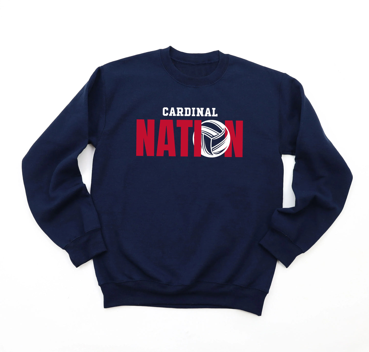 "Cardinal Nation" Volleyball Gildan Comfort Heavy Blend Crewneck Sweatshirt - Varsity92