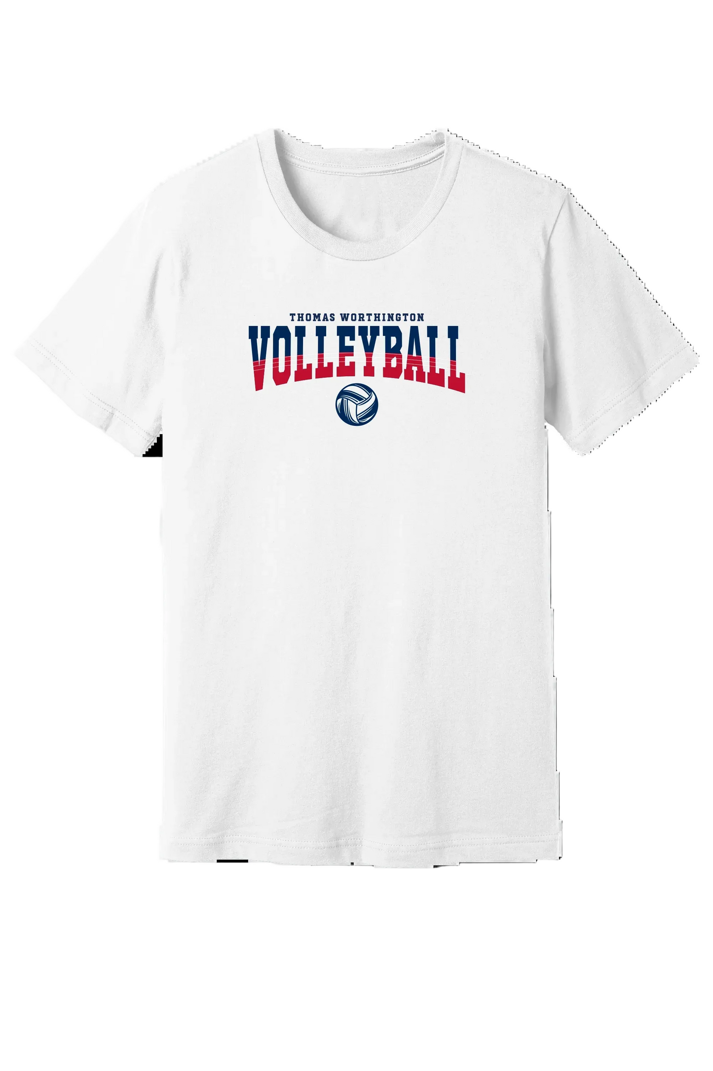 "Thomas Worthington Volleyball" Gildan Softstyle Comfort Tee - Varsity92