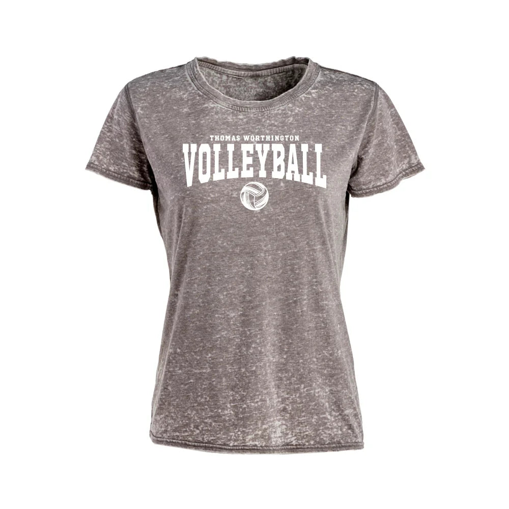 Women's "Thomas Worthington Volleyball" J America Premium Zen Tee - Varsity92