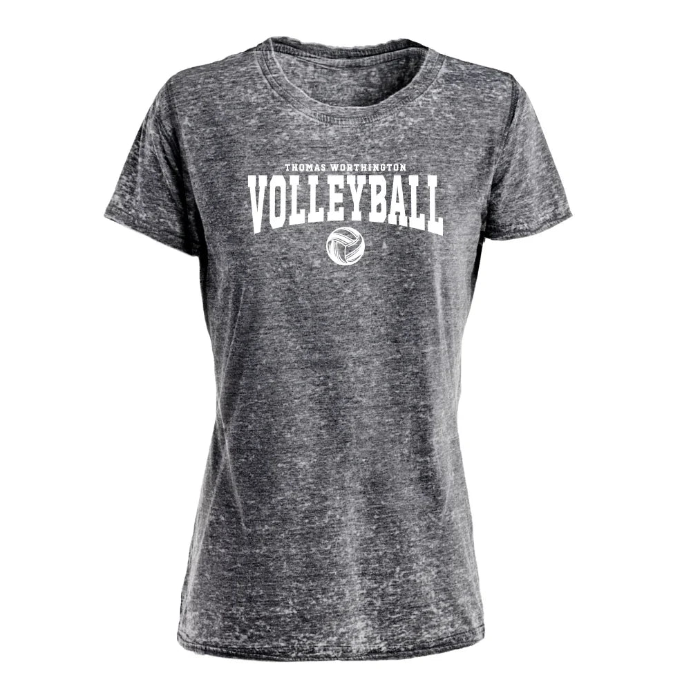 Women's "Thomas Worthington Volleyball" J America Premium Zen Tee - Varsity92