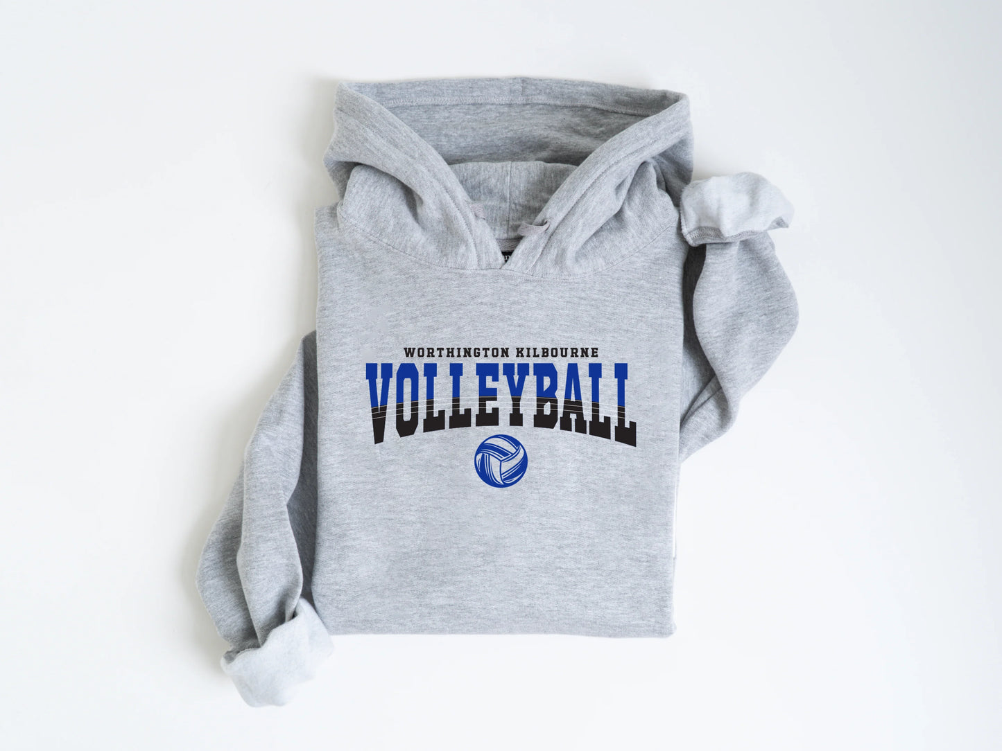 "Worthington Kilbourne Volleyball" Gildan Comfort Heavy Blend Unisex Hoodie Sweatshirt - Varsity92