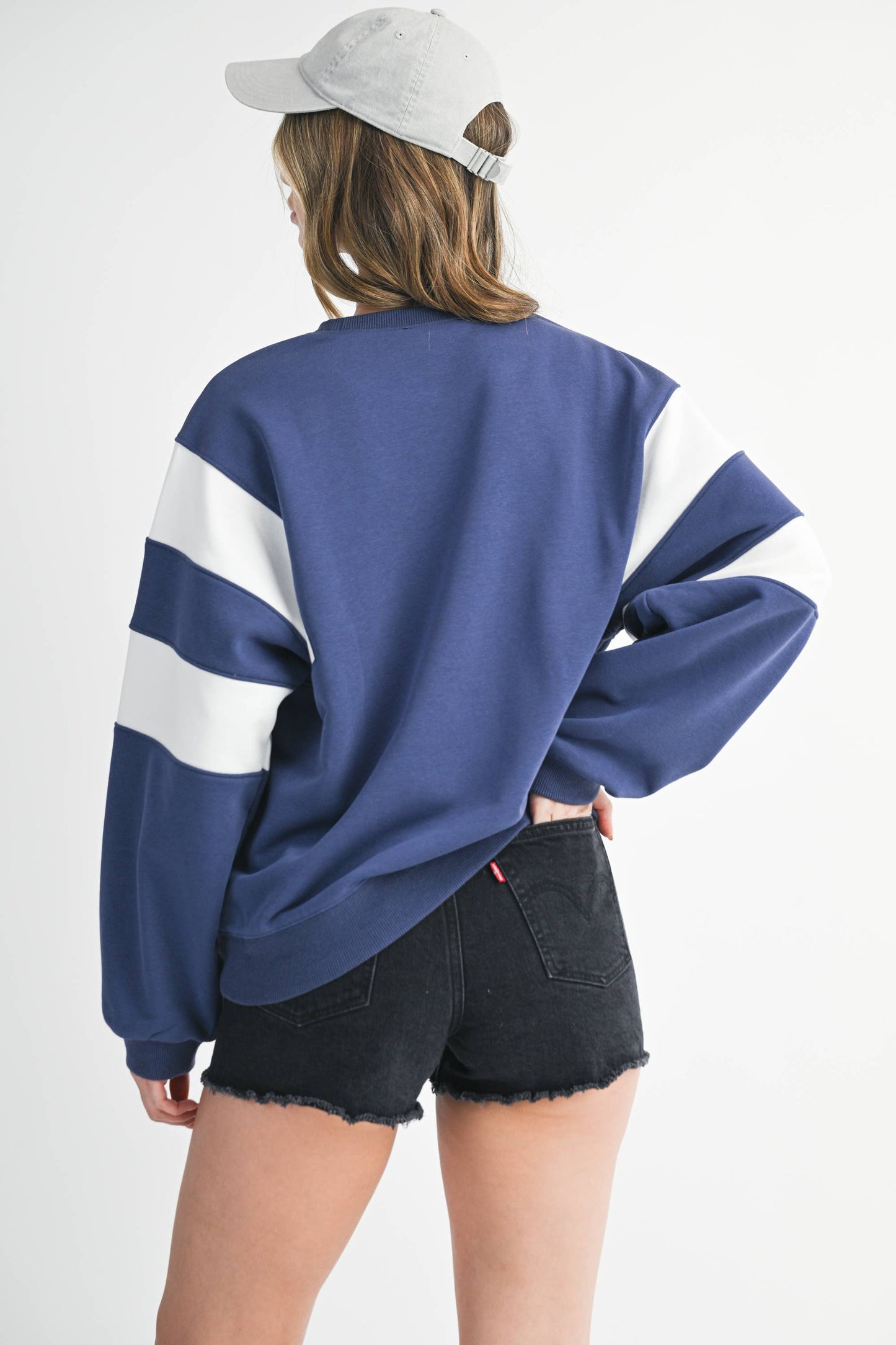 "Worthington Water Polo” Varsity Stripe Sweatshirt