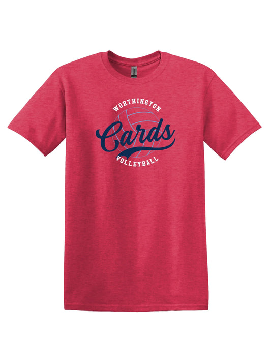"Worthington Cards Volleyball" Unisex Softstyle Tee - Varsity92