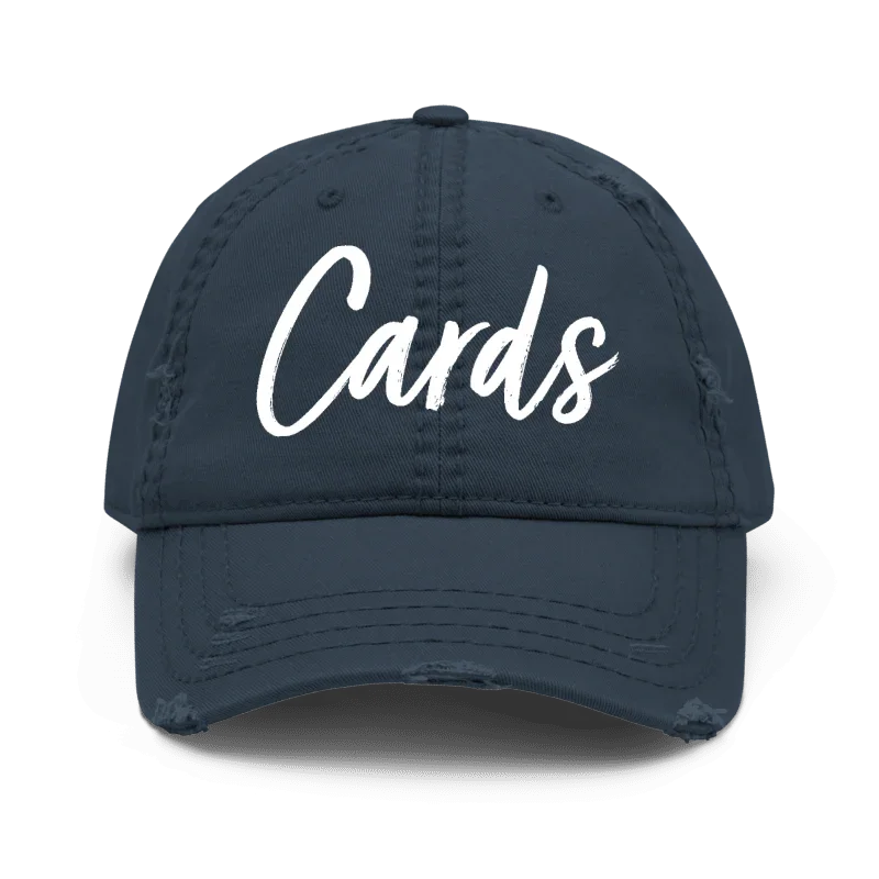 “Cards” Distressed Low-Profile Hat - Varsity92