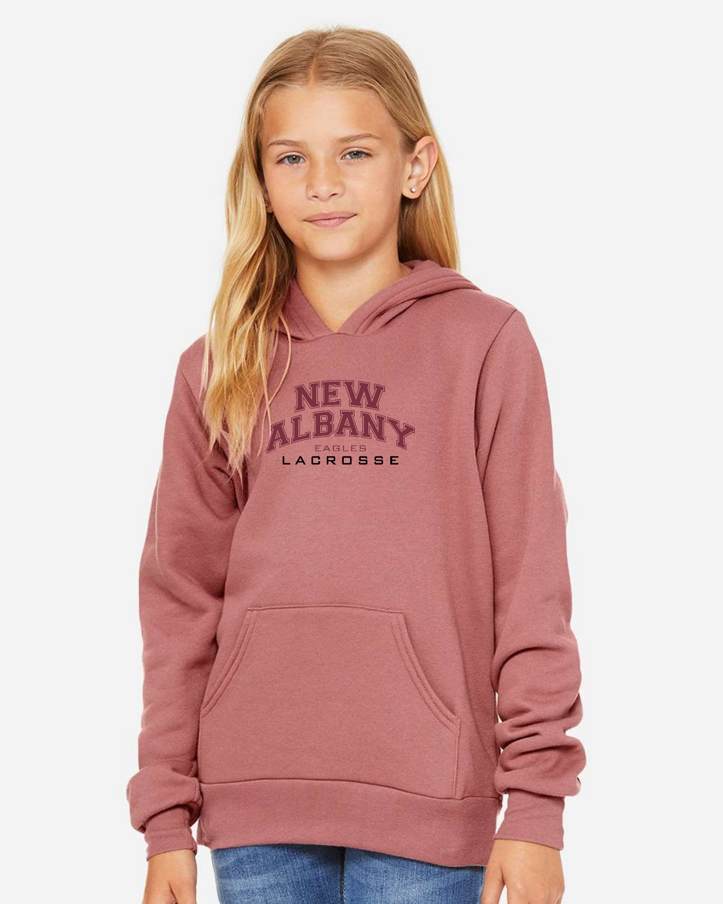 "New Albany Eagles Lacrosse" YOUTH Super Soft Hoodie