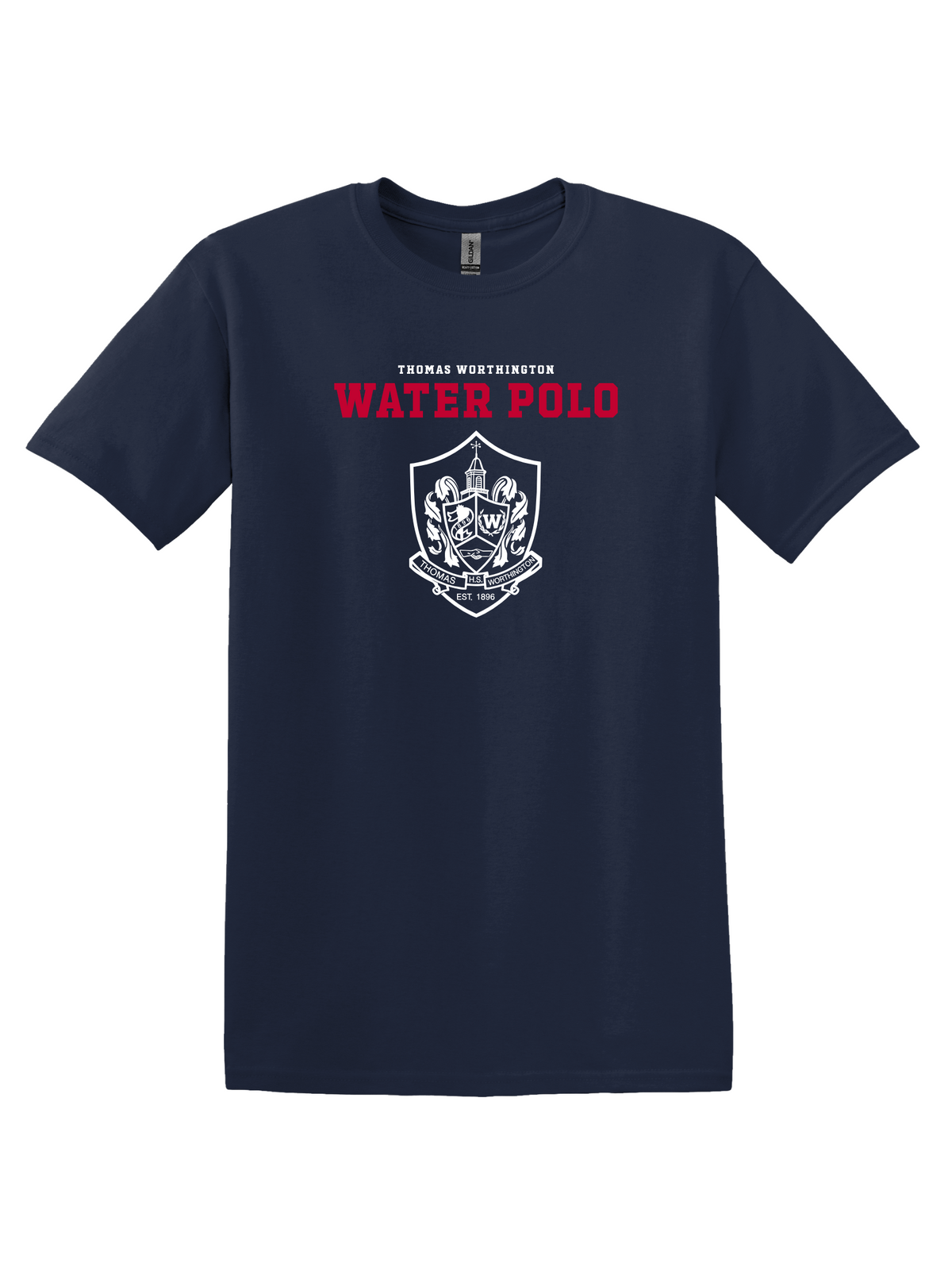 "Thomas Worthington Water Polo" Crest Softstyle Unisex Tee (Adult & Youth Sizes)