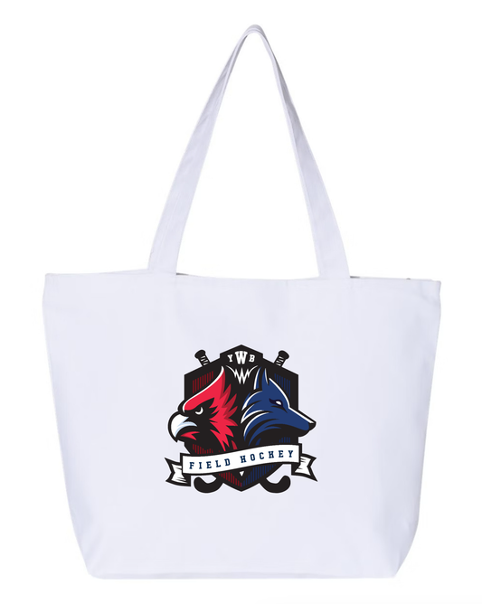 "WYB FIELD HOCKEY" Zippered Canvas Tote
