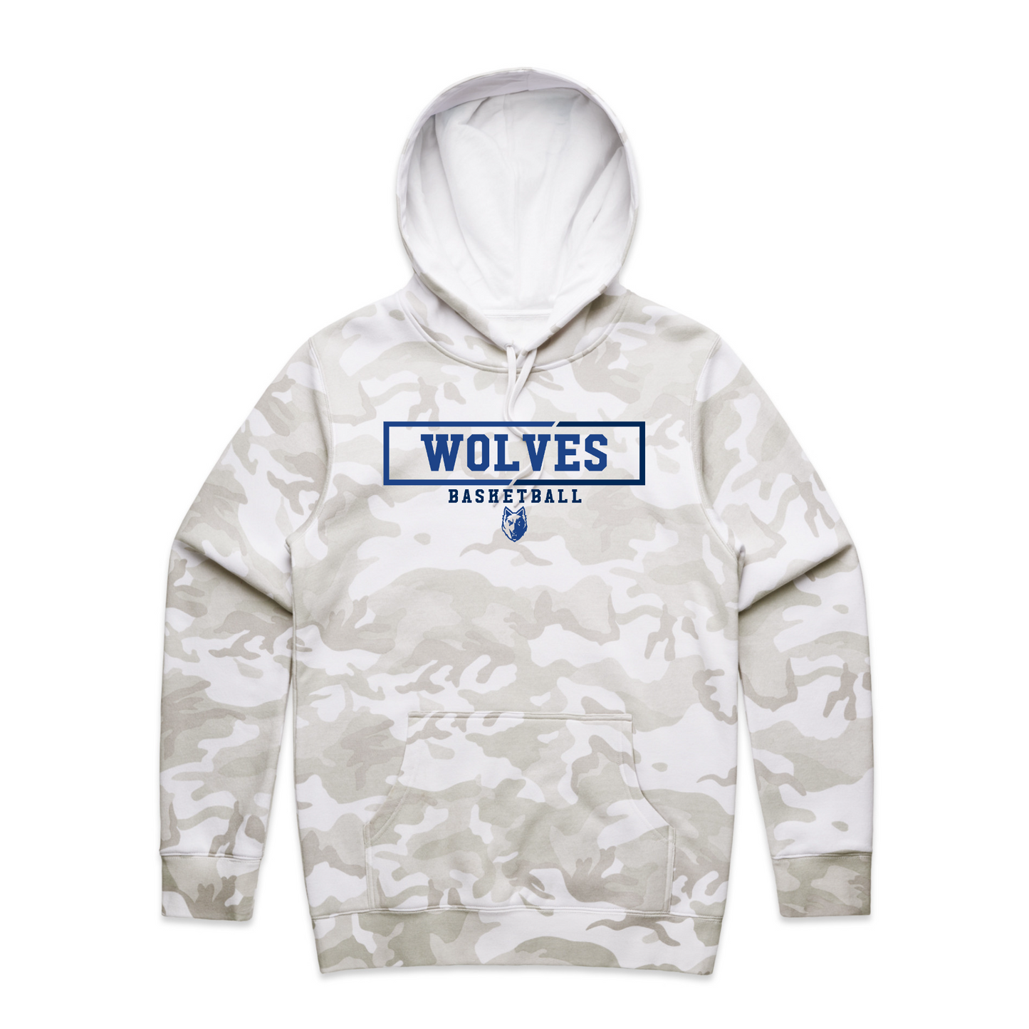 Worthington "Wolves Basketball" Camo Hoodie