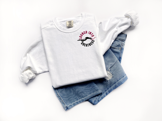 "Launch Into Greatness" Comfort Colors Vintage Sweatshirt