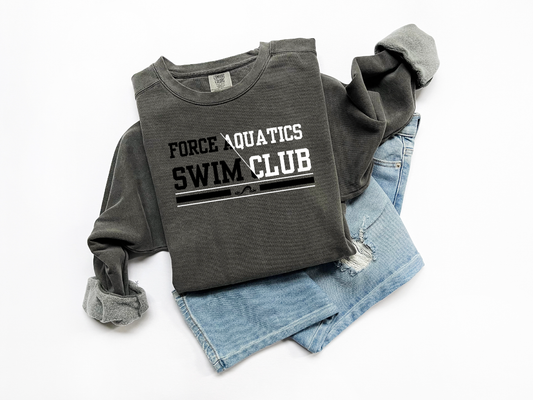 "Force Aquatics Swim Club" Comfort Colors Vintage Sweatshirt