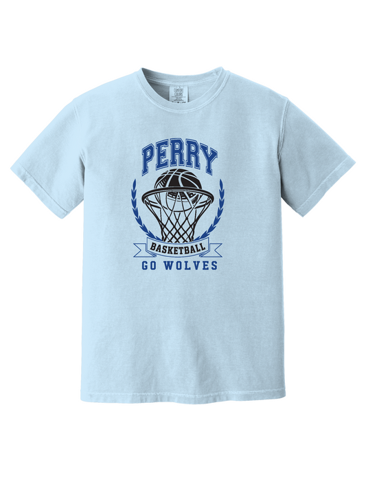 Worthington "Perry Basketball, Go Wolves" Comfort Colors Unisex Vintage Tee