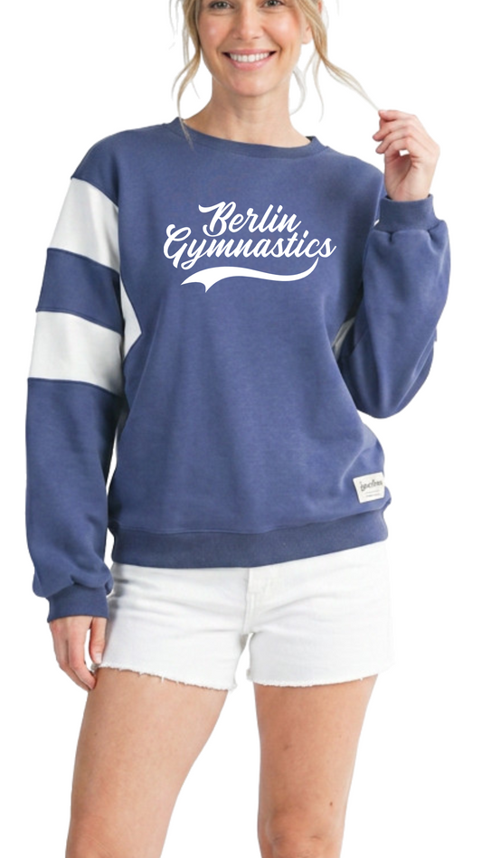 Olentangy "Berlin Gymnastics" Script Varsity Stripe Sweatshirt