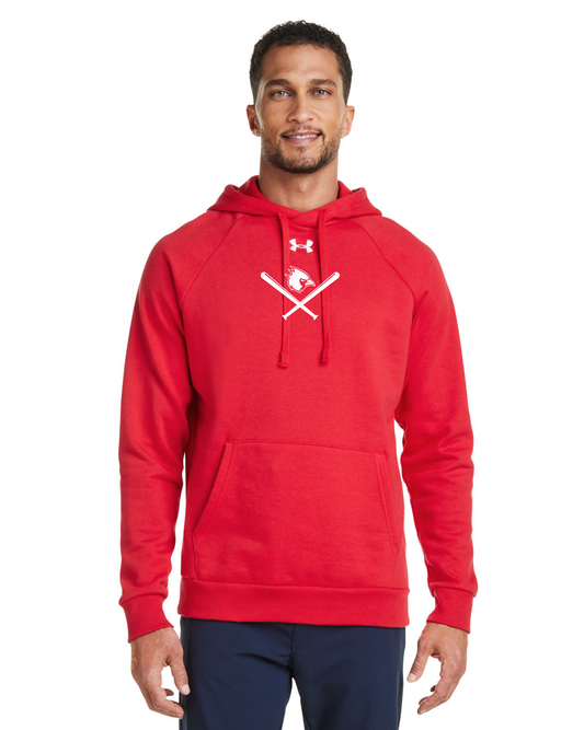 "Cardinal + Baseball Bats" Under Armour Men's Fleece Hoodie