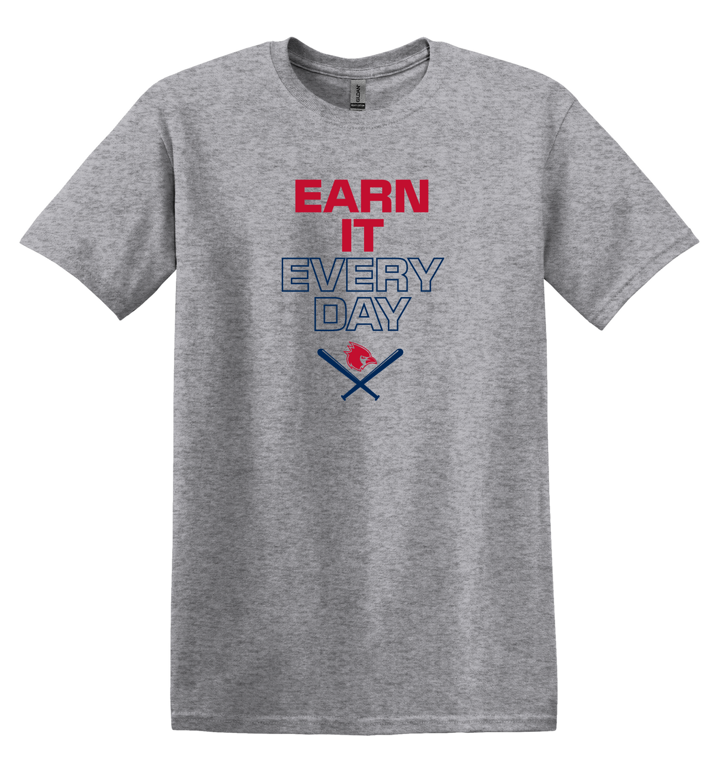 TEAM PRACTICE TEE – "Earn It Every Day" + Cardinal & Bats Unisex Softstyle Tee