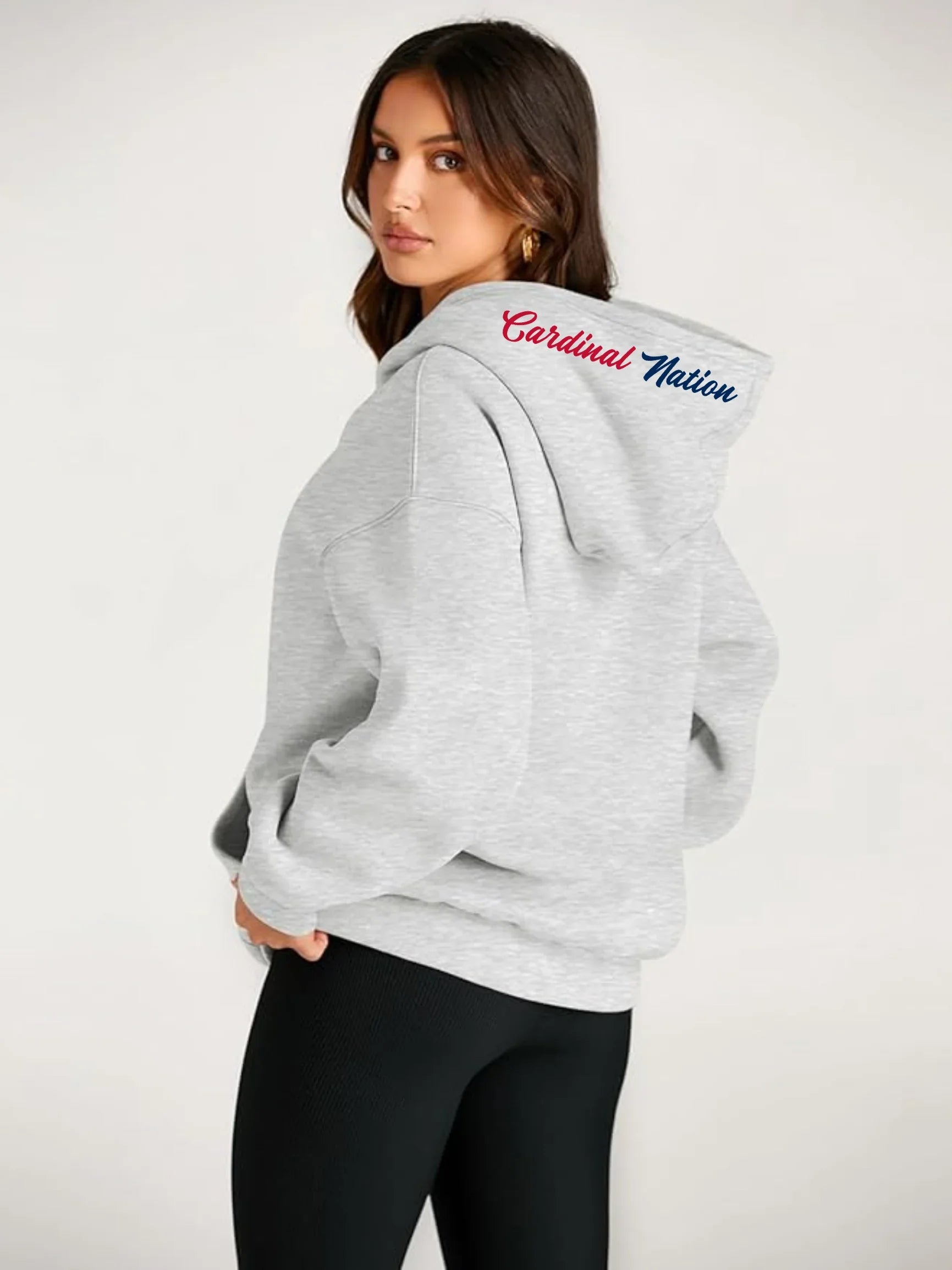 "Thomas Worthington Girls Basketball" Women's Oversized Hoodie - Varsity92