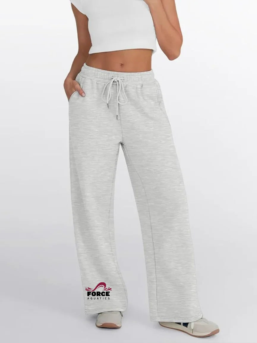 "Force Aquatics" Fleece Wide-Leg Women’s Sweatpants - Varsity92