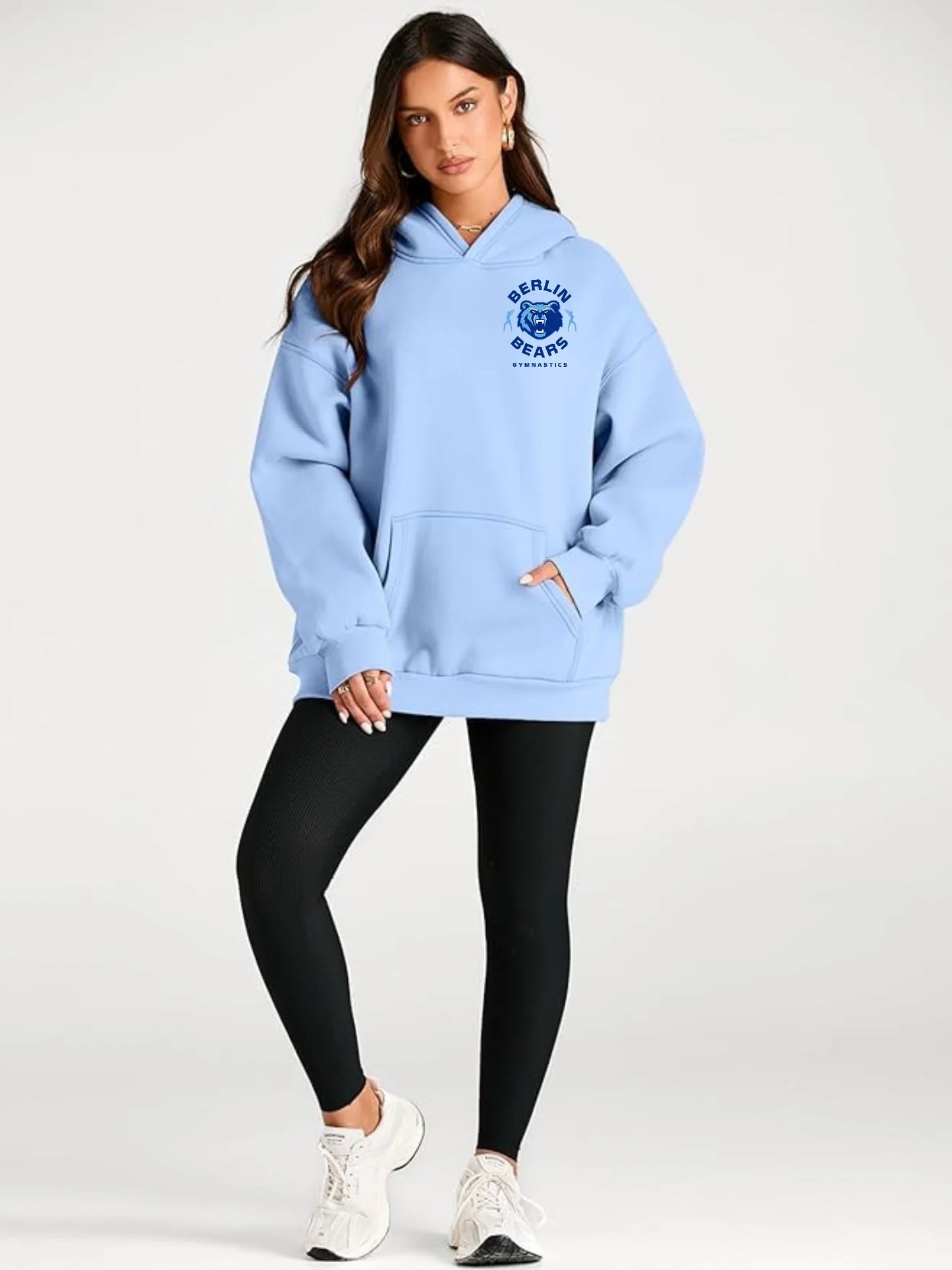 Olentangy "Berlin Bears Gymnastics" + "Claws Up" on Hood Women's Oversized Hoodie - Varsity92