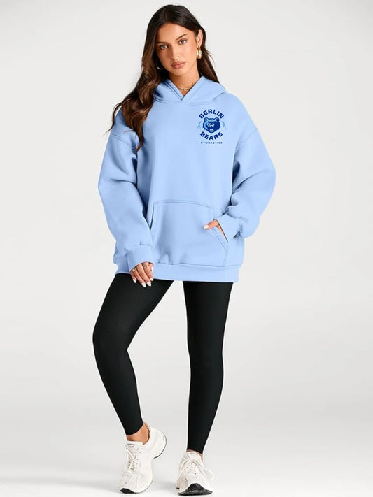 Olentangy "Berlin Bears Gymnastics" + "Claws Up" on Hood Women's Oversized Hoodie - Varsity92