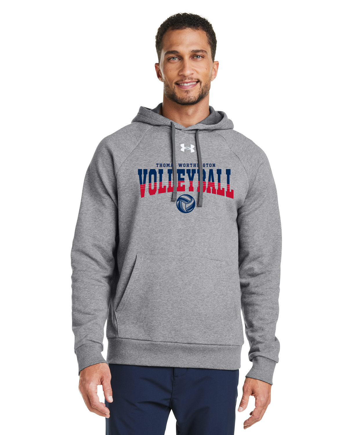 Men's "Thomas Worthington Volleyball" Under Armour Rival Fleece Hoodie